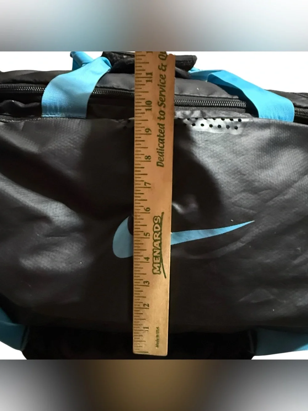 Nike Max Air Duffel Gym Bag Black Blue Large